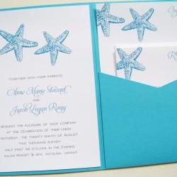 Pocketfold Wedding Invitations - By the Sea Signature Pocketfold Invitation Suite