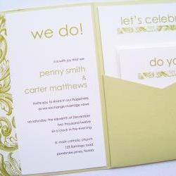 Pocketfold Wedding Invitations - Modern Baroque Signature Pocketfold Invitation Suite