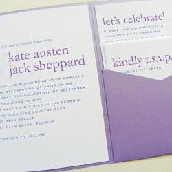 Pocketfold Wedding Invitations - Modern Names Signature Pocketfold Invitation Suite